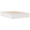 Cadre de lit sans matelas blanc 150x200 cm bois de pin massif 