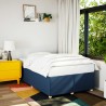 Cadre de lit sans matelas bleu 120x200 cm tissu 