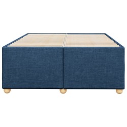 Cadre de lit sans matelas bleu 120x200 cm tissu 