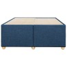 Cadre de lit sans matelas bleu 120x200 cm tissu 