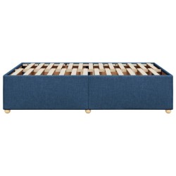 Cadre de lit sans matelas bleu 120x200 cm tissu 