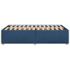 Cadre de lit sans matelas bleu 120x200 cm tissu 
