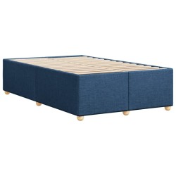 Cadre de lit sans matelas bleu 120x200 cm tissu 