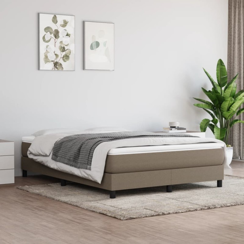Matelas de lit à ressorts ensachés Taupe 140x190x20 cm Tissu 