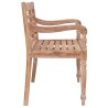 Banc Batavia 120 cm Huilé en blanc Bois de teck solide 