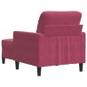 Fauteuil avec repose-pied Rouge bordeaux 60 cm Velours 