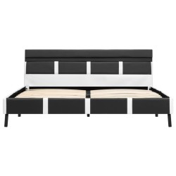 Cadre de lit avec LED Gris Similicuir 160 x 200 cm 