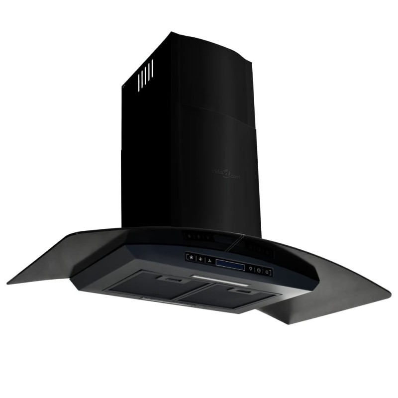 Hotte murale Acier inoxydable 756 m³/h 90 cm Noir 