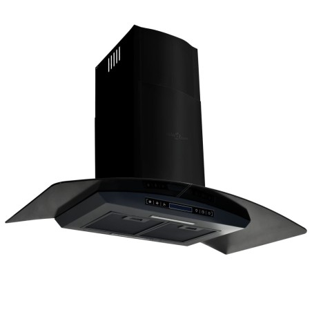 Hotte murale Acier inoxydable 756 m³/h 90 cm Noir 