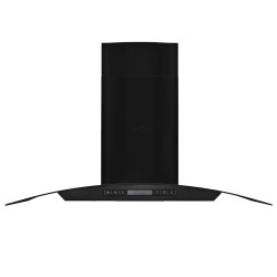 Hotte murale Acier inoxydable 756 m³/h 90 cm Noir 