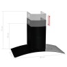 Hotte murale Acier inoxydable 756 m³/h 90 cm Noir 