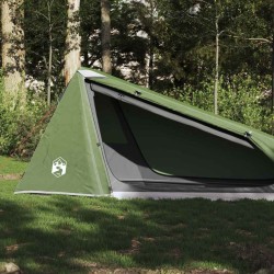 Tente de camping tunnel 1 personne vert imperméable 