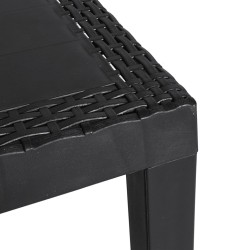 Table de jardin anthracite 59x47x40 cm PP 