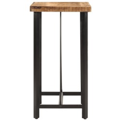 Table de bar 55x55x107 cm bois massif de manguier et fer 