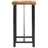 Table de bar 55x55x107 cm bois massif de manguier et fer 