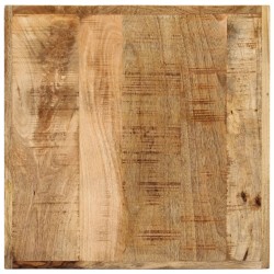 Table de bar 55x55x107 cm bois massif de manguier et fer 