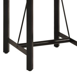 Table de bar 55x55x107 cm bois massif de manguier et fer 