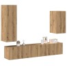 Ensemble de meuble TV mural 4 pcs chêne artisanal 