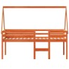 Lit haut sans matelas cire marron 90x200 cm bois de pin massif 