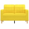 Canapé à 2 places Jaune clair 120 cm Tissu 
