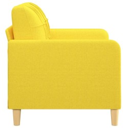 Canapé à 2 places Jaune clair 120 cm Tissu 