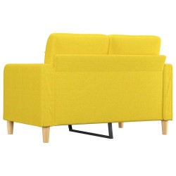 Canapé à 2 places Jaune clair 120 cm Tissu 