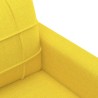 Canapé à 2 places Jaune clair 120 cm Tissu 