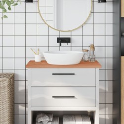 Comptoir de salle de bain 80x40x2,5 cm bois massif de hêtre 