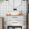 Comptoir de salle de bain 80x40x2,5 cm bois massif de hêtre 