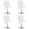 Chaises à manger lot de 4 blanc similicuir 