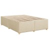 Cadre de lit sans matelas crème 160x200 cm tissu 
