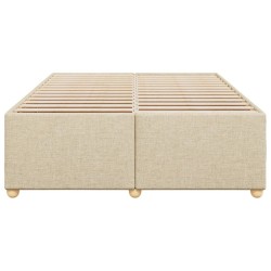 Cadre de lit sans matelas crème 160x200 cm tissu 