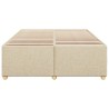Cadre de lit sans matelas crème 160x200 cm tissu 