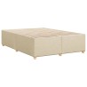 Cadre de lit sans matelas crème 160x200 cm tissu 