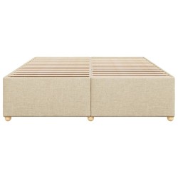Cadre de lit sans matelas crème 180x200 cm tissu 