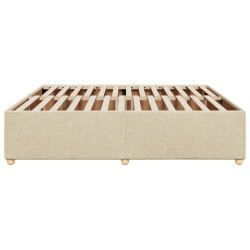 Cadre de lit sans matelas crème 180x200 cm tissu 