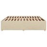 Cadre de lit sans matelas crème 180x200 cm tissu 