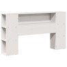 Lit bibliothèque sans matelas blanc 120x190 cm bois massif 