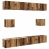 Ensemble de meuble TV mural 6 pcs vieux bois bois d'ingénierie 