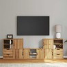 Meubles TV 5 pcs avec rangement ODDA bois de pin massif 