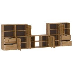 Meubles TV 5 pcs avec rangement ODDA bois de pin massif 