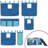 Lit superposé sans matelas avec toboggan et rideaux 80x200 cm 