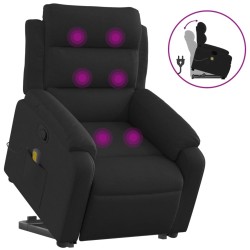 Fauteuil de massage inclinable Noir Tissu 