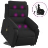 Fauteuil de massage inclinable Noir Tissu 