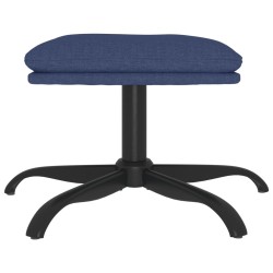 Repose-pied Bleu 60x60x36 cm Tissu 