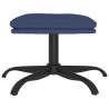 Repose-pied Bleu 60x60x36 cm Tissu 