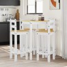 Ensemble de bar 5 pcs Blanc Bois de pin massif 