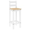 Ensemble de bar 5 pcs Blanc Bois de pin massif 
