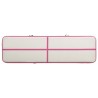 Tapis gonflable de gymnastique avec pompe 700x100x15cm PVC Rose 