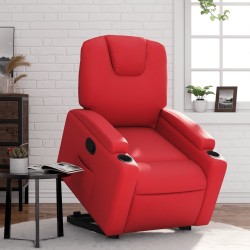 Fauteuil inclinable Rouge Similicuir 